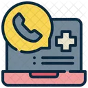 Kontakt Laptop Gesundheit Symbol