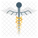 Medizinisches Logo Medizinisches Zeichen Caduceus Symbol