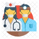 Medizinisches Personal Arzt Krankenschwester Icon