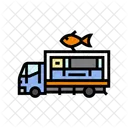 Meeresfruchte Essen LKW Symbol