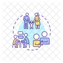 Meet with child  Icono