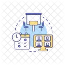 Remote Meeting Work Icon
