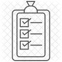 Meeting Checklist Thinline Icon Icon