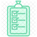 Meeting Checklist Duotone Line Icon Icon