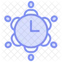 Meeting Efficiency Duotone Line Icon Icon