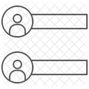 会議参加者の細い線のアイコン アイコン