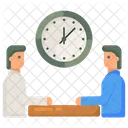 Meeting Time Greeting Time Discussion Time Icon