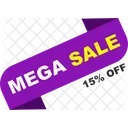 Mega Sale Deal Label Icon