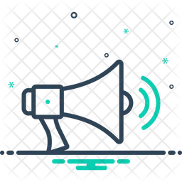 Megafone com ondas sonoras  Ícone