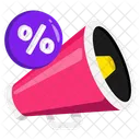 Megafone de sexta-feira negra  Ícone
