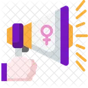 Megaphon Feminismus Rede Symbol