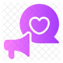 Megaphone Solidarity Heart Icon