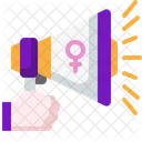 Megaphone Feminism Speech Icon