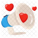 Megaphone Announcement Love Icon