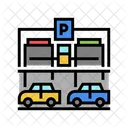 Mehrfacheinfahrt Parkplatz Ausstattung Symbol