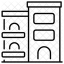 Mehrfamilienhauser Flachbau Wohnungssymbol Symbol