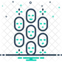 Multi Gesicht Mensch Symbol