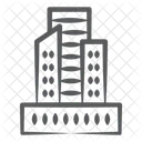 Mehrstockiges Gebaude Hochhaus Skyline Symbol