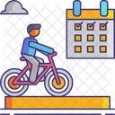 Mehrtagestour Radfahrplan Reiseplan Symbol