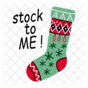 Meia Natal Festivo Ícone
