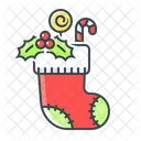 Meia Natal Natal Ícone