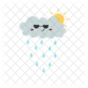 Meia Chuva Chuva Clima Icon