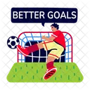 Meilleurs Buts Coups De Pied Joueur De Football Icône