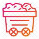 Bergwerk Kohle Bergbau Karren Symbol