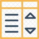 Meio Painel A Direita Layout Ícone