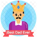 Mejor Padre Mejor Padre Rey Padre Icono