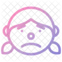 Girl Face Sad Icon