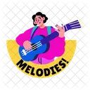 Melodies Guitarist Musician Icon