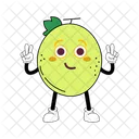 Melon Mascot Fruit Character Illustration Art アイコン