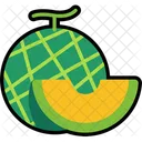 Melon With Sliced Half Cut  Icon