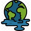 Melt Earth Environment Global Warming Icon