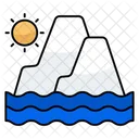 Melting Glacier Climate Change Ablation Icon