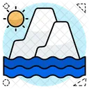 Melting Glacier Climate Change Ablation Icon