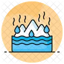 Melting Melt Glaciers Icon