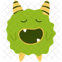 Melting green alien yawning  Icon