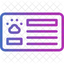 Member Card Id Card Paw Print Icon