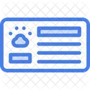 Member Card Id Card Paw Print Icon