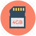 Memory Card Microchip Icon
