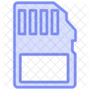 Memory Card Duotone Line Icon Icon
