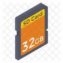 Memory Card Sd Card Microchip Icon
