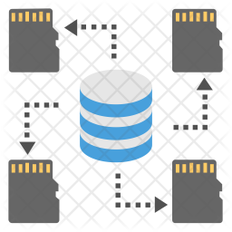 Memory Card Database Icon - Download in Flat Style