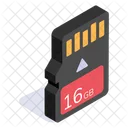 Memory Card Microchip Icon