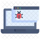 Memory Resident Malware Bug Laptop Icon