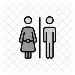 Men And Women Signboard  Icon