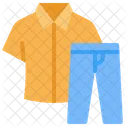 Flat Man Clothing Symbol