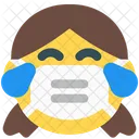 Alegria De Menina Emoji Com Mascara Facial Emoji Icon